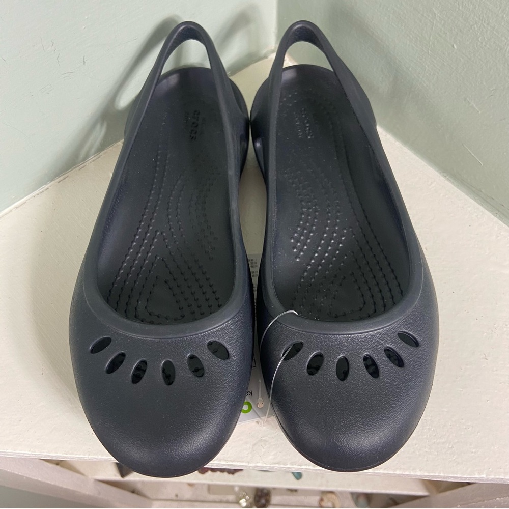 Kids Slip-On Slingback Flats in Dark Gray